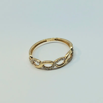 Dámský prsten ze žlutého zlata 14k . vel. 52 . 1,06g . stav B