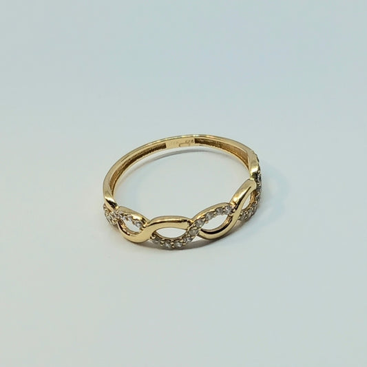 Dámský prsten ze žlutého zlata 14k . vel. 52 . 1,06g . stav B