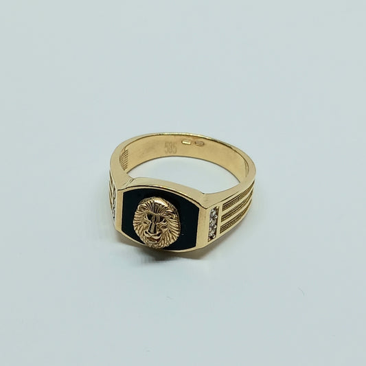 Pánský . Dětský prsten ze žlutého zlata 14k . vel. 52 . 3,64g . stav A1