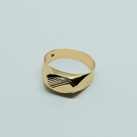 Pánský prsten ze žlutého zlata 14k . vel. 66 . 2,91g . stav A1