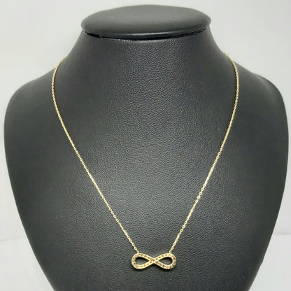 Zlatý řetěz a přívěšek 14k 585/1000 Nekonečno - zlato žluté - nové - 43,5cm