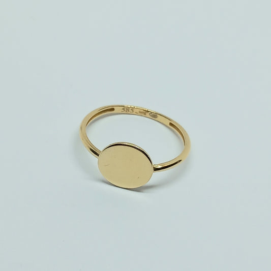 Dámský prsten ze žlutého zlata 14k . vel. 56 . 1,39g . stav A1