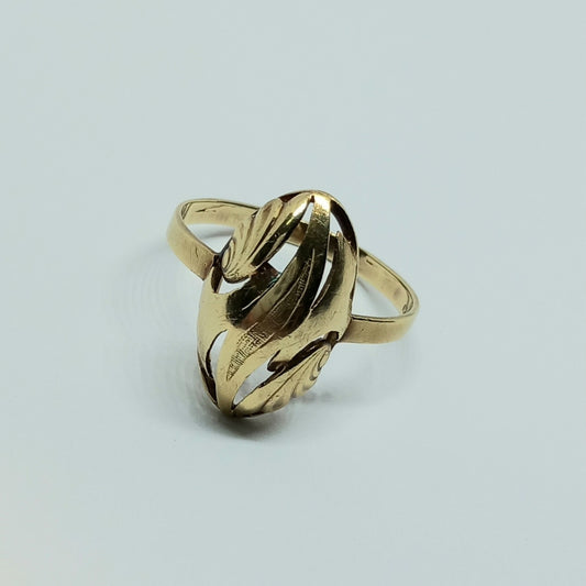 Zlatý prsten 14k 585/1000 - zlato žluté - použité - vel. 71