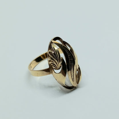 Dámský prsten ze žlutého zlata 14k . 3,37g . vel. 54 . stav B