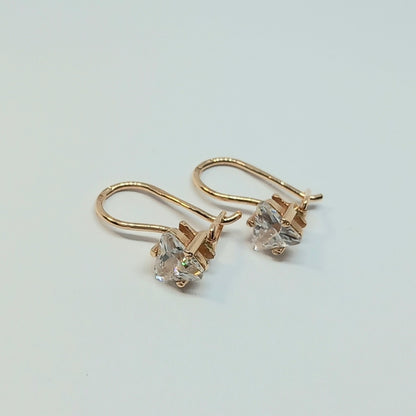 Zlaté náušnice 14k 585/1000 visací - dětské - zlato růžové - použité