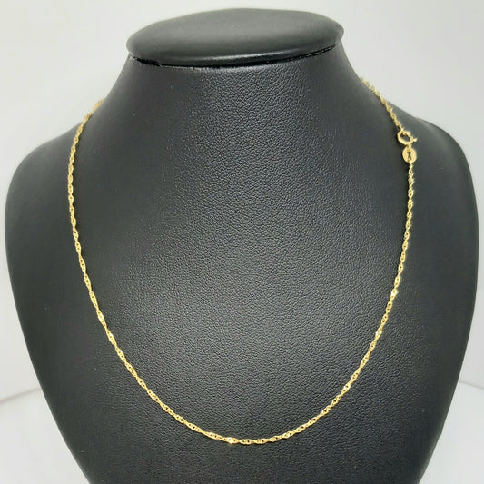 Řetěz Singapur ze žlutého zlata 14k . 45cm . 0,95g . stav A