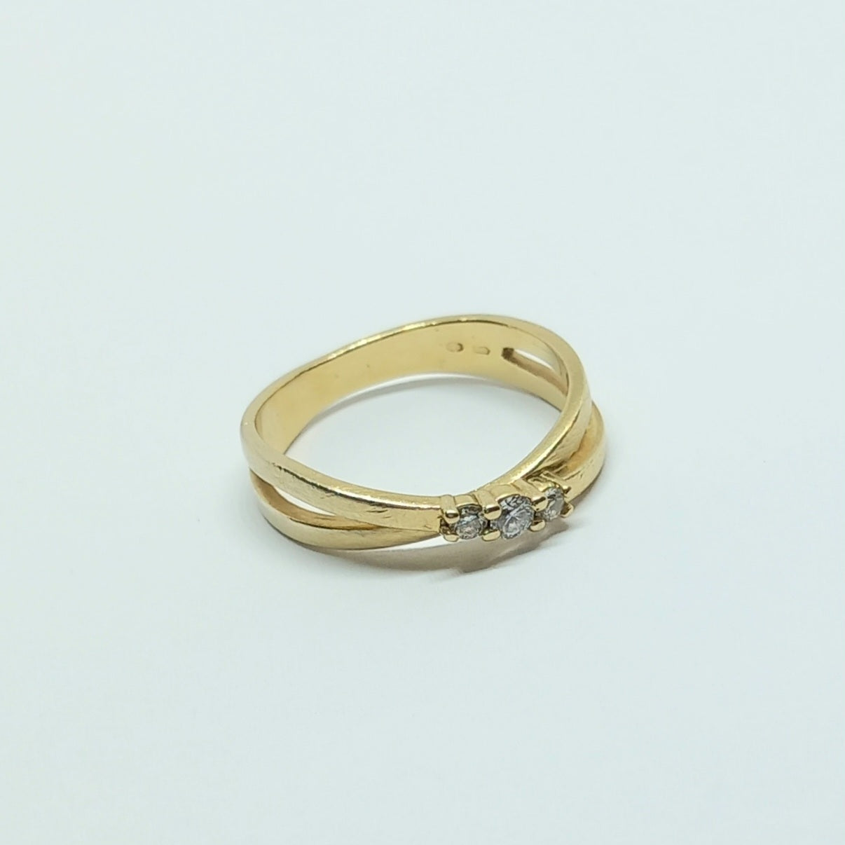 Zlatý prsten 14k 585/1000 - zlato žluté - použité - vel. 53