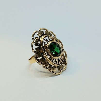 Zlatý prsten 14k 585/1000 - zlato žluté - použité - vel. 63