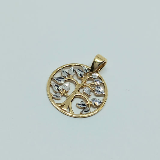 Přívěšek ze žlutého a bílého zlata 14k . Strom života . 1,02g . stav A