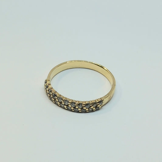 Zlatý prsten 14k 585/1000 - zlato žluté - použité - vel. 54