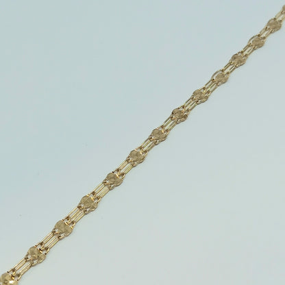 Zlatý náramek 14k 585/1000 - zlato žluté - použité - 18cm