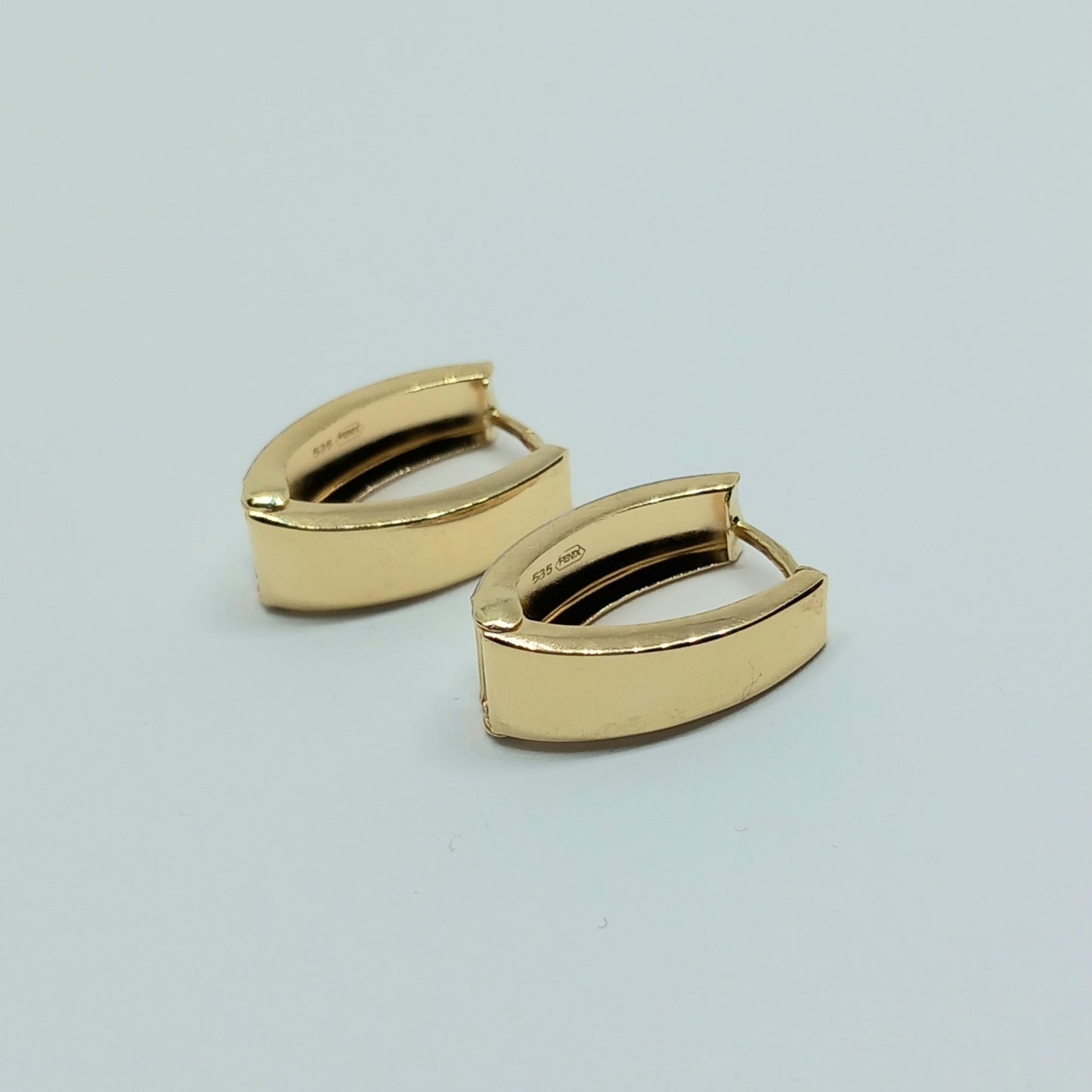 Zlaté náušnice 14k 585/1000 visací - zlato žluté a bílé - použité