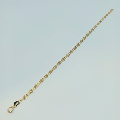 Zlatý náramek 14k 585/1000 - zlato žluté - použité - 18cm