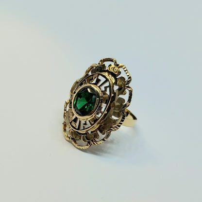 Zlatý prsten 14k 585/1000 - zlato žluté - použité - vel. 63