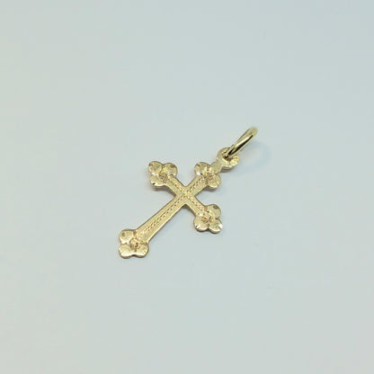 Přívěšek Kříž ze žlutého zlata 14k . 0,31g . stav B