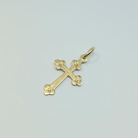 Přívěšek Kříž ze žlutého zlata 14k . 0,31g . stav B