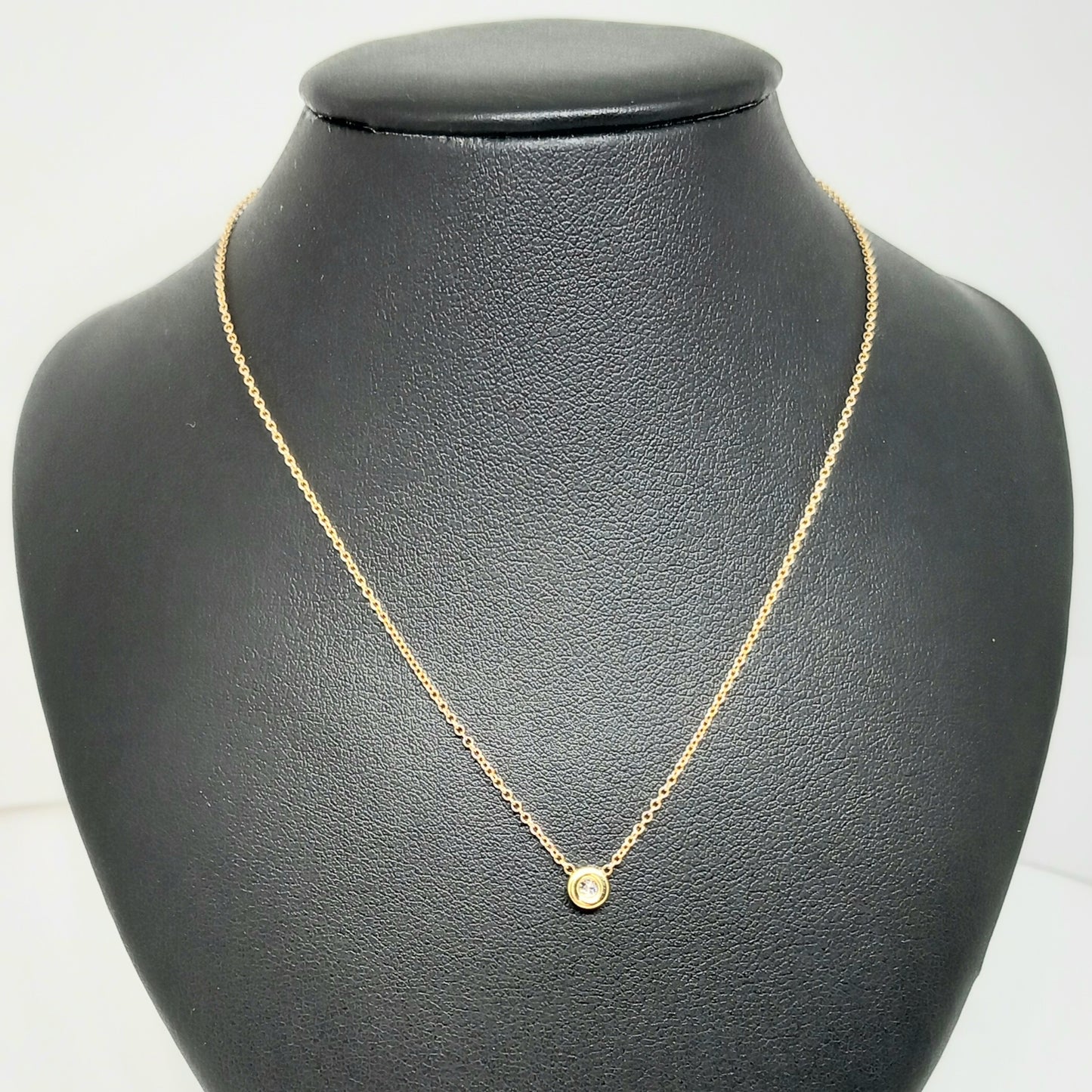 Zlatý řetěz s přívěškem 14k 585/1000 Briliant - zlato žluté - použité - 39,5cm