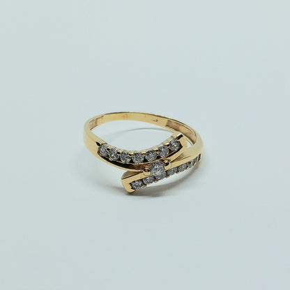 Zlatý prsten 14k 585/1000 - zlato žluté - jako nové - vel. 54
