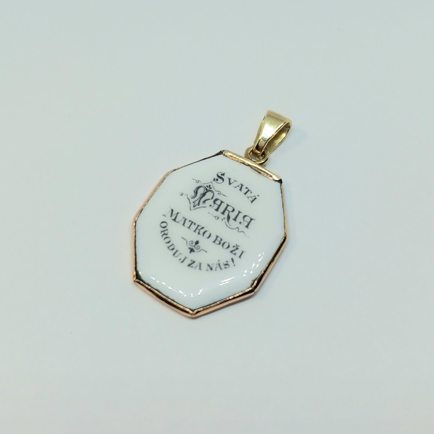 Zlatý přívěšek 14k 585/1000 Madonka - zlato žluté a růžové - použité