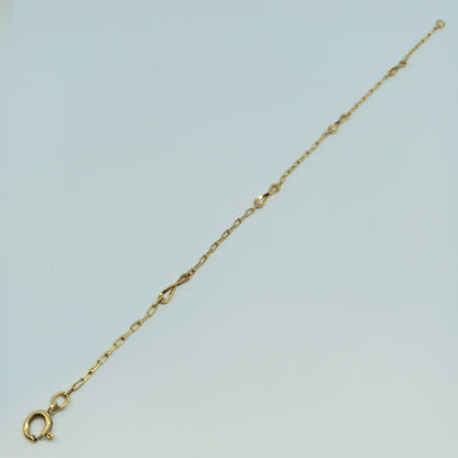 Dámský náramek ze žlutého zlata 14k . 18,5cm . 1,63g . stav B