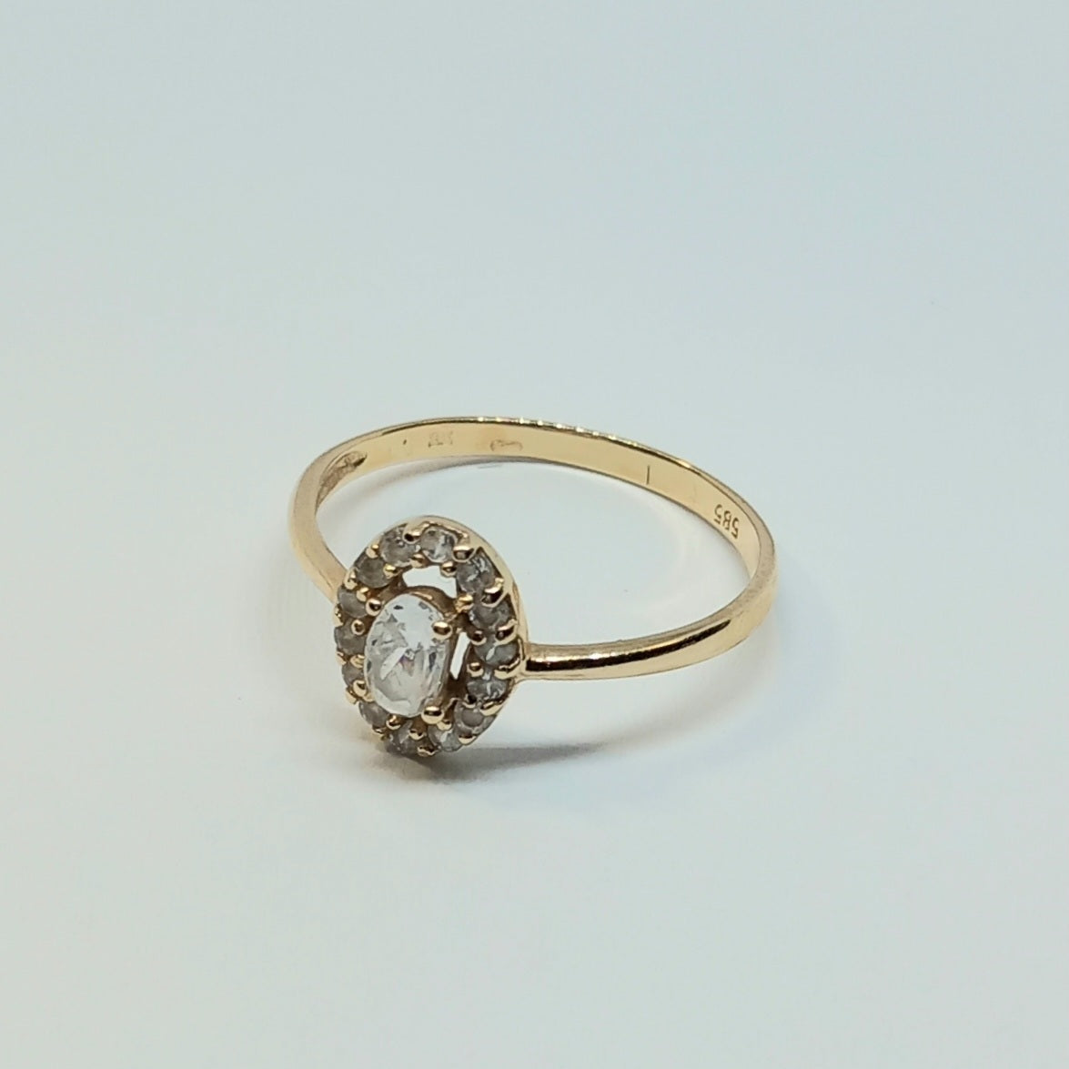Zlatý prsten 14k 585/1000 - zlato žluté - použité - vel. 55