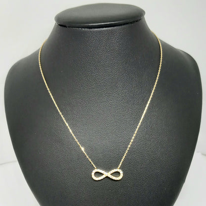 Zlatý řetěz a přívěšek 14k 585/1000 Nekonečno - zlato žluté - nové - 43,5cm