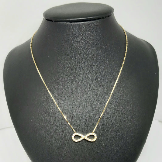 Zlatý řetěz a přívěšek 14k 585/1000 Nekonečno - zlato žluté - nové - 43,5cm