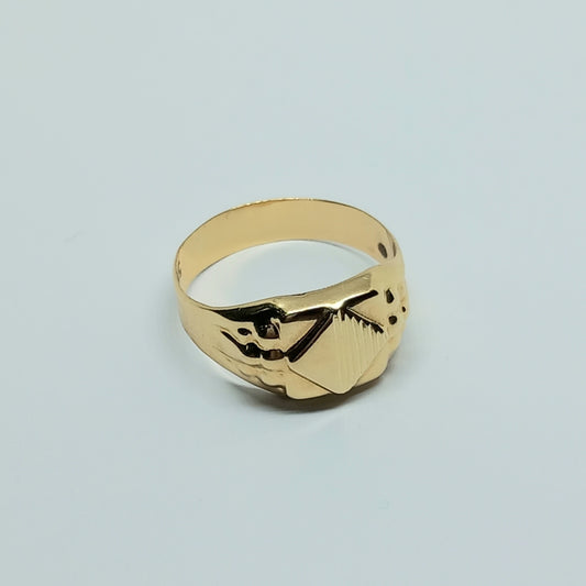 Pánský prsten ze žlutého zlata 14k . vel. 69 . 3,22g . stav A1