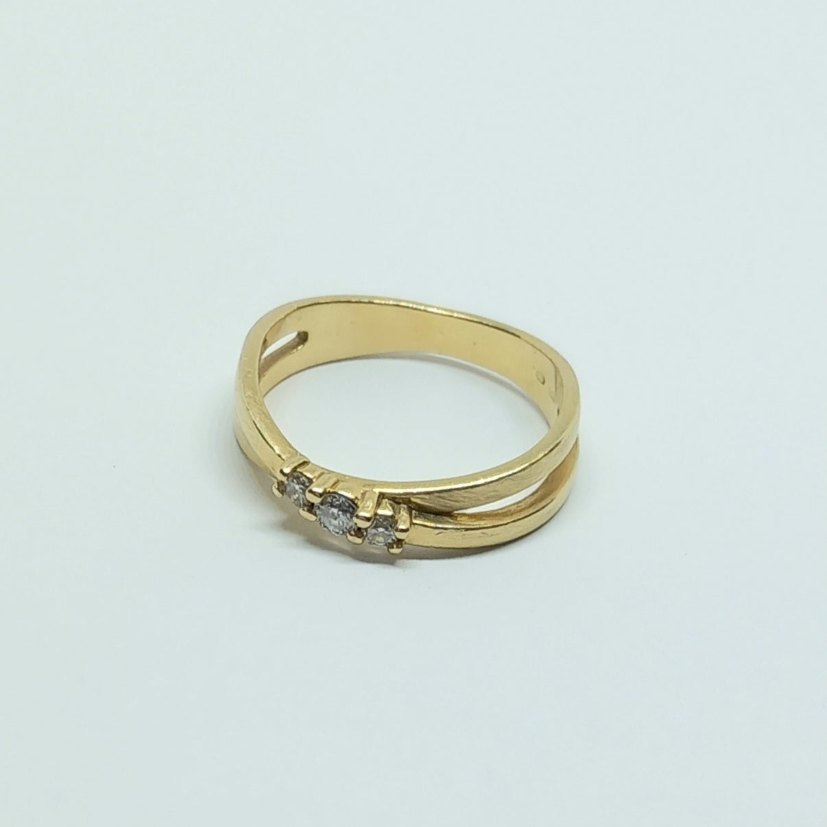 Zlatý prsten 14k 585/1000 - zlato žluté - použité - vel. 53