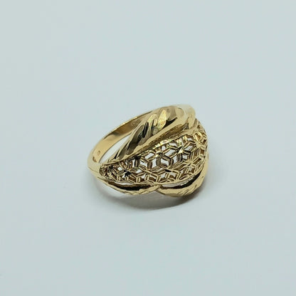 Dámský prsten ze žlutého zlata 14k . vel. 56 . 3,54g . stav B