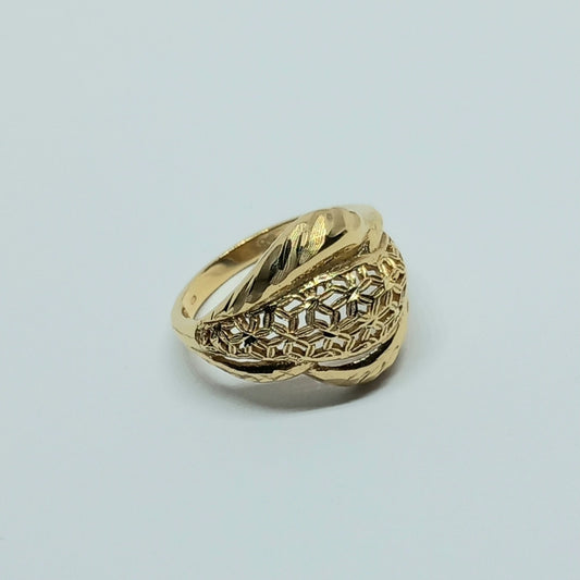 Dámský prsten ze žlutého zlata 14k . vel. 56 . 3,54g . stav B
