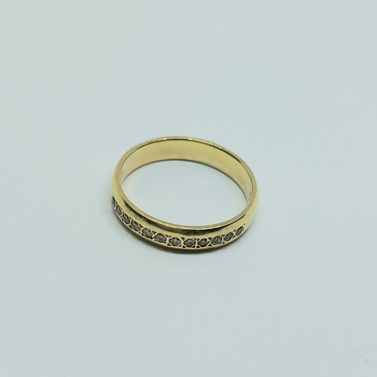 Zlatý prsten 14k 585/1000 snubní - zlato žluté - použité - vel. 55