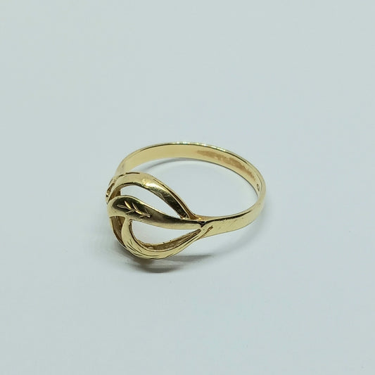 Zlatý prsten 14k 585/1000 - zlato žluté - použité - vel. 58