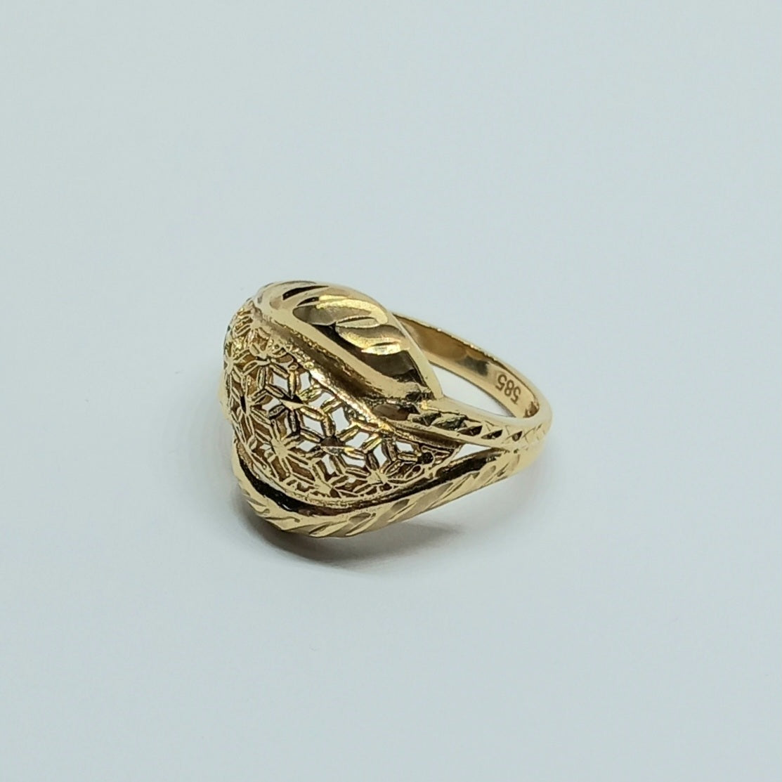 Dámský prsten ze žlutého zlata 14k . vel. 56 . 3,54g . stav B