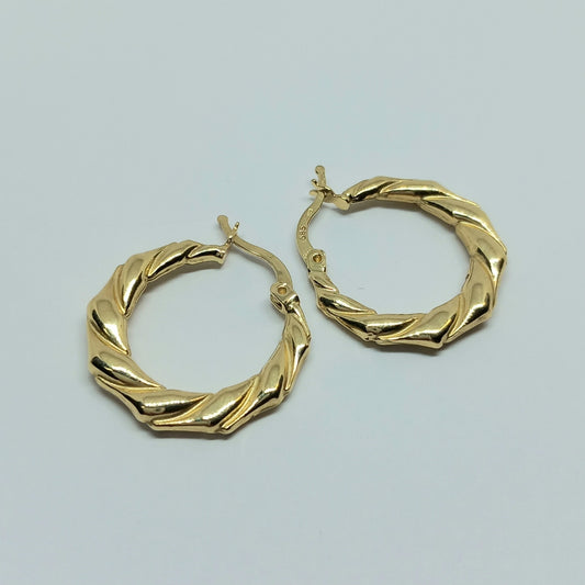 Zlaté náušnice 14k 585/1000 kruhy - zlato žluté - jako nové