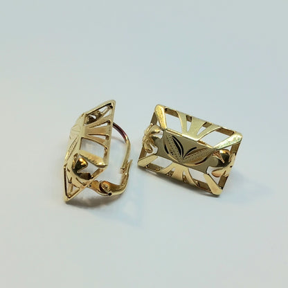 Náušnice visací ze žlutého zlata 14k . 3,96g . stav B