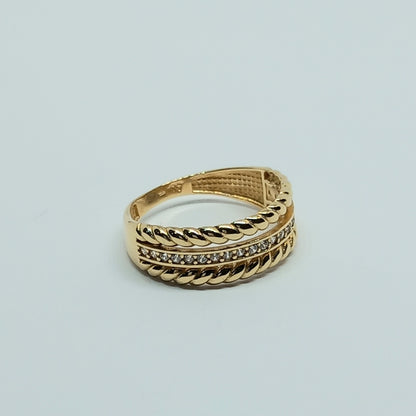 Dámský prsten ze žlutého zlata 14k . vel. 58 . 2,93g . stav A1