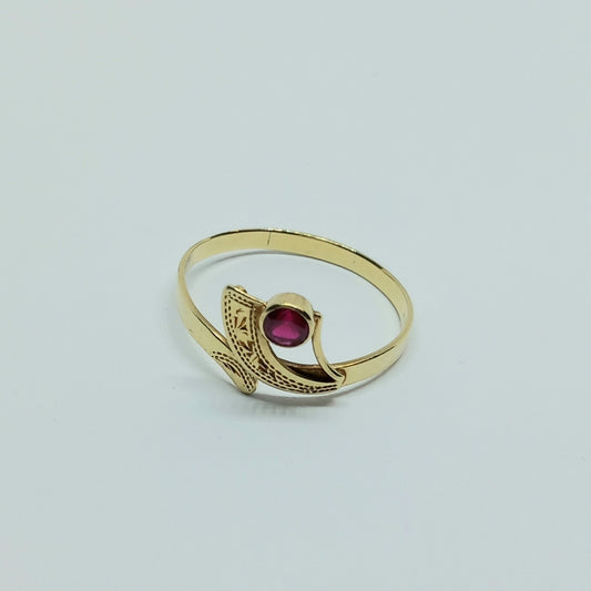Zlatý prsten 14k 585/1000 - zlato žluté - použité - vel. 65