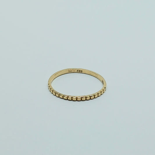 Dámský prsten ze žlutého zlata 14k . vel. 54 . 0,76g . stav A1