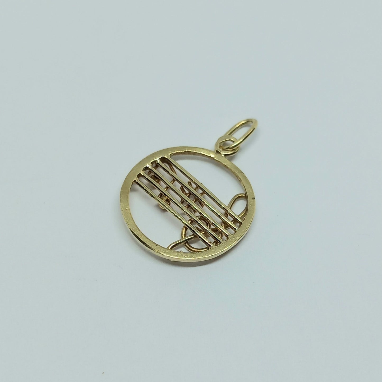 Zlatý přívěšek 14k 585/1000 Houslový klíč a noty - zlato žluté a červené - použité